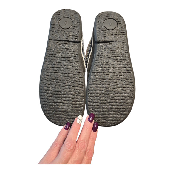 Clarks Slippers Womens Size 8M Gray Suede Sweater Trim Slip On Faux Fur Cozycore - Picture 10 of 12